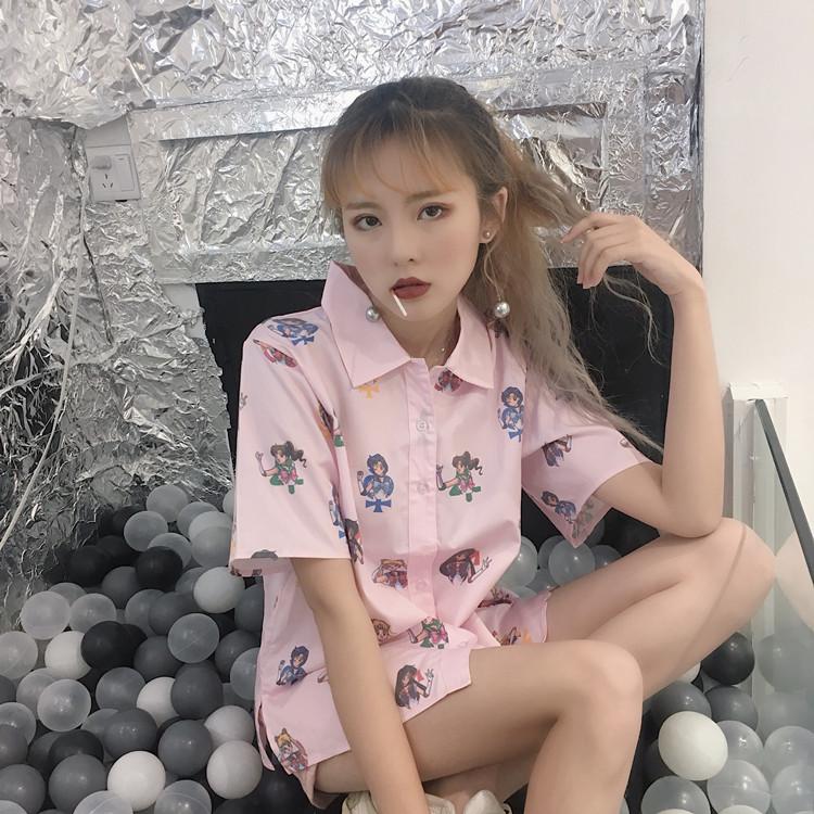 Pretty Pink Guardian Sailor Senshi Blouse Shirt