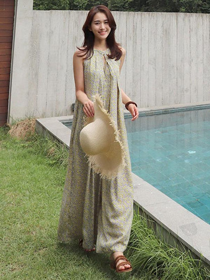 LOOSE SOFT SLEEVELESS JUMPSUIT