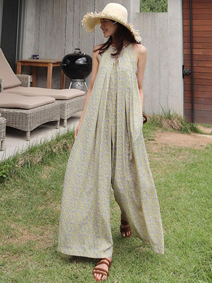 LOOSE SOFT SLEEVELESS JUMPSUIT