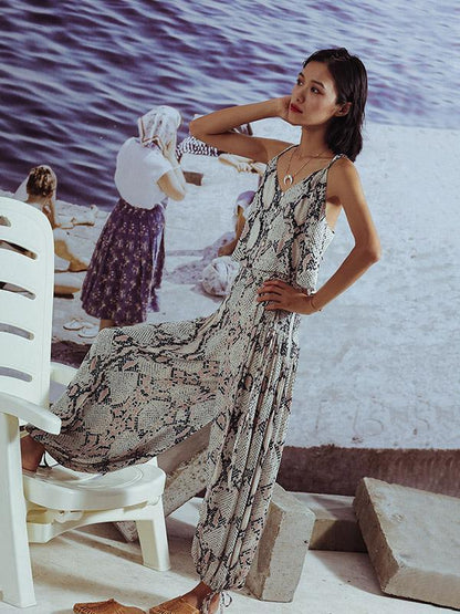 Sleeveless Two-pieces Wide Leg Suits
