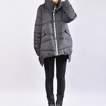 Long Sleeves Chic Zipper Design Keep Warm Winter Women Coat