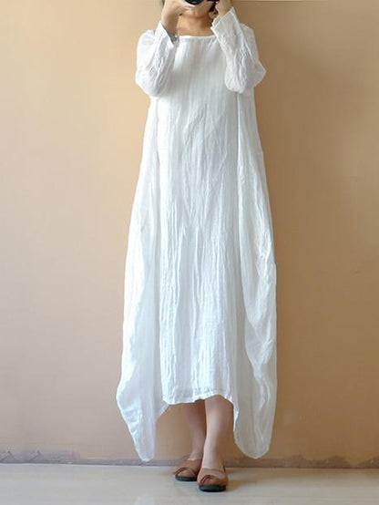 Original Cotton Fashion Long Dress, Five Colors