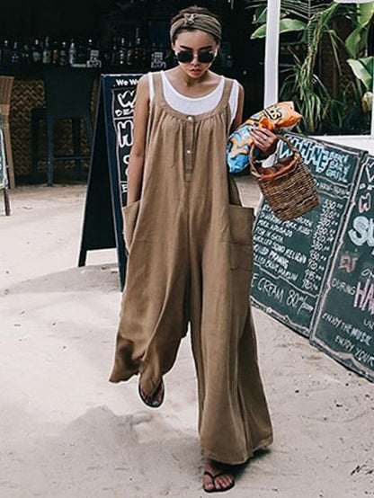 Loose Comfortable Cotton Jumpsuit
