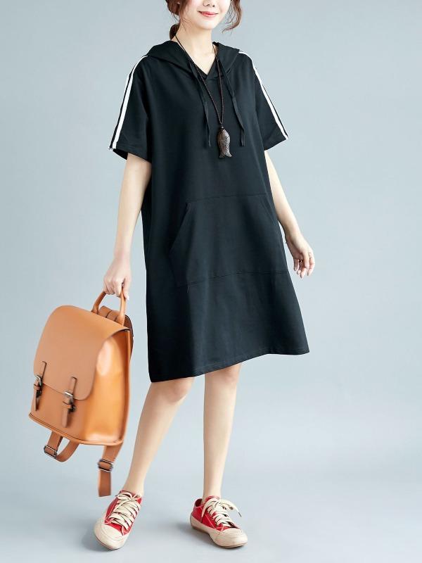 Casual With Pocket Hoodies&Dress