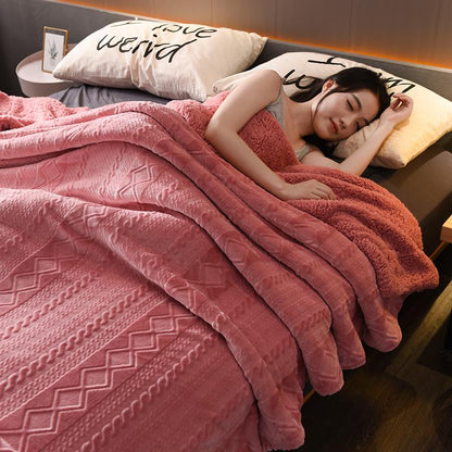 Flannel Blanket Blanket Thickened Winter Warmth