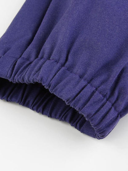 POCKETS LOOSE LONG ATHLETIC PANTS