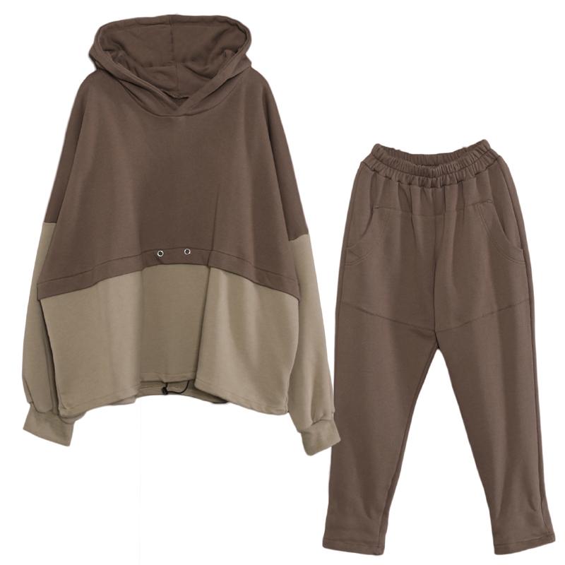 Women Cotton Fall Long Sleeve Coffee  Commuter Suit
