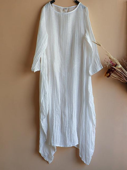 Original Cotton Fashion Long Dress, Five Colors