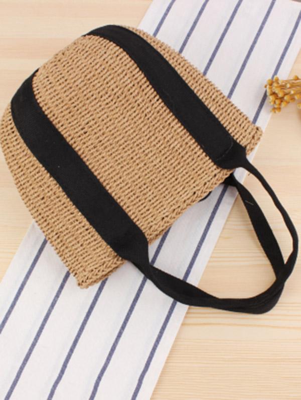 Ribbon Straw Plaited Article Bohemia Bag