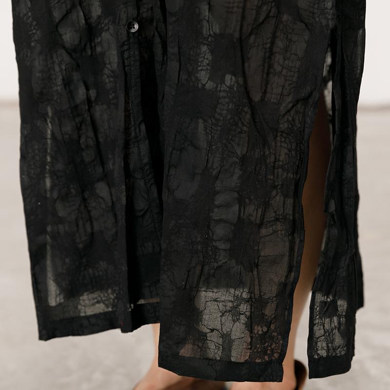 Thin And Light Split Hem Black Dress