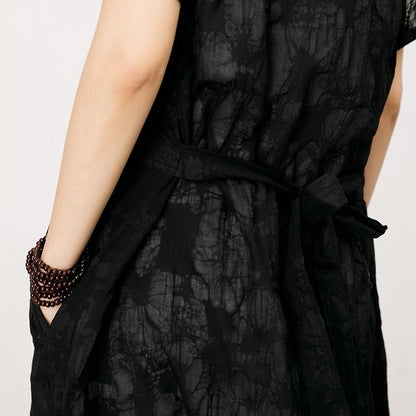Thin And Light Split Hem Black Dress