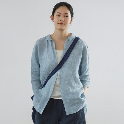 Three Quarter Sleeve Casual Plus Size Shirt