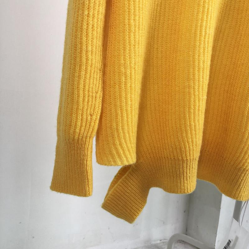 Transparent Turtleneck Thin Loose Split Women Sweater