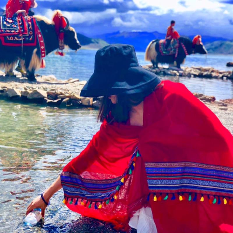 Travel Beach Printed Tassel Sunscreen Shawl