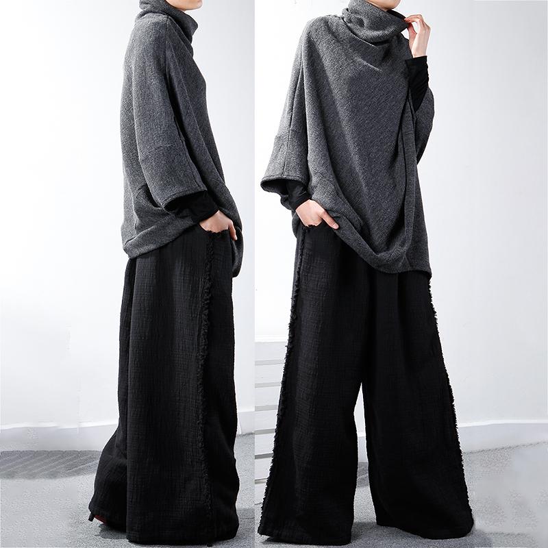 Turtleneck Batwing Sleeve Knitting Loose Sweater