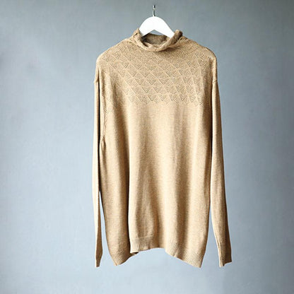 Turtleneck Hollow Out Casual Stretch Sweater
