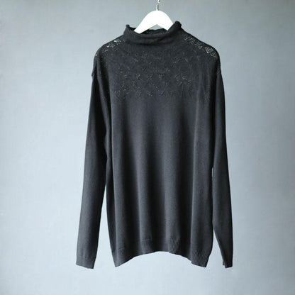 Turtleneck Hollow Out Casual Stretch Sweater
