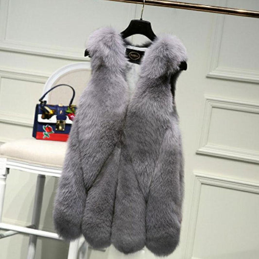 Winter Warm Fashion Women Immitation Faux Fur Vest Outerwear