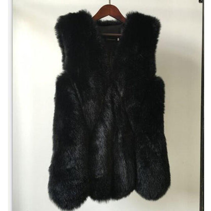 Winter Warm Fashion Women Immitation Faux Fur Vest Outerwear
