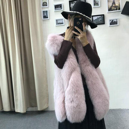 Winter Warm Fashion Women Immitation Faux Fur Vest Outerwear
