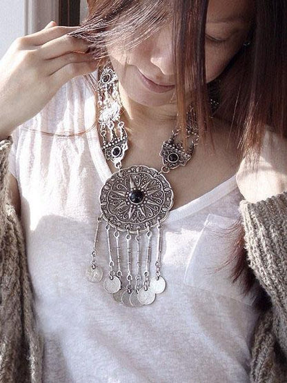 Authentic Aztec Style Alloy Necklaces in Solar Form