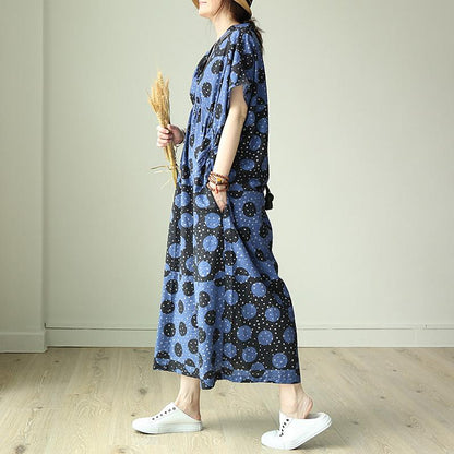 Vintage Black Wave Point Women's Dress