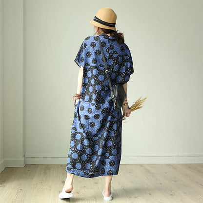 Vintage Black Wave Point Women's Dress