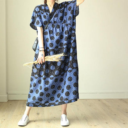 Vintage Black Wave Point Women's Dress
