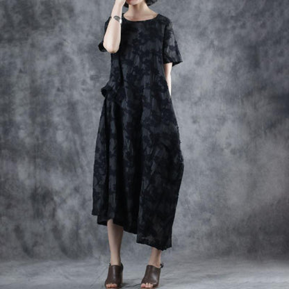 Vintage Embroidery Short Sleeve Elegant Dress