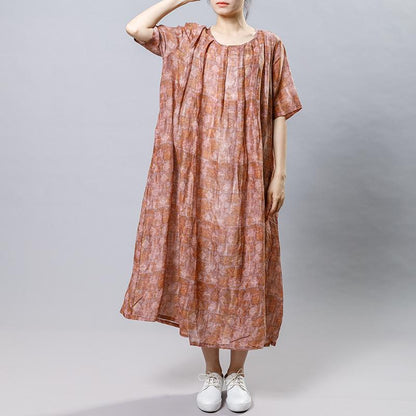 Vintage Folded Stripes Elegant Midi Dress