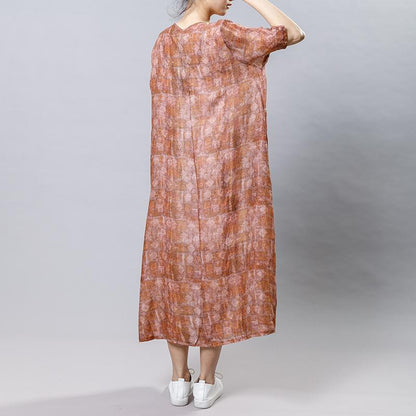 Vintage Folded Stripes Elegant Midi Dress
