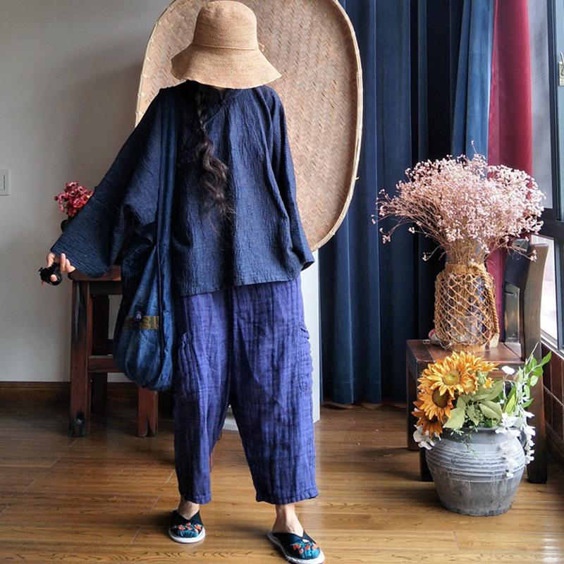 Vintage Hand-Made Linen Women Shirt