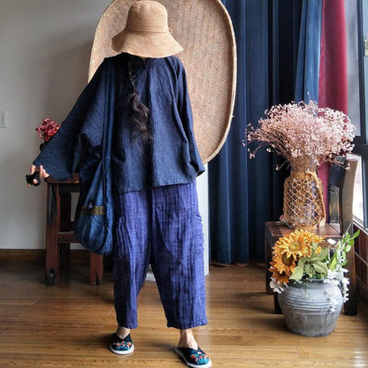 Vintage Hand-Made Linen Women Shirt