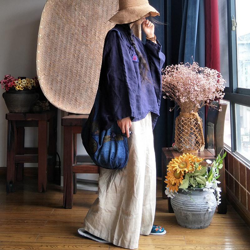 Vintage Hand-Made Linen Women Shirt