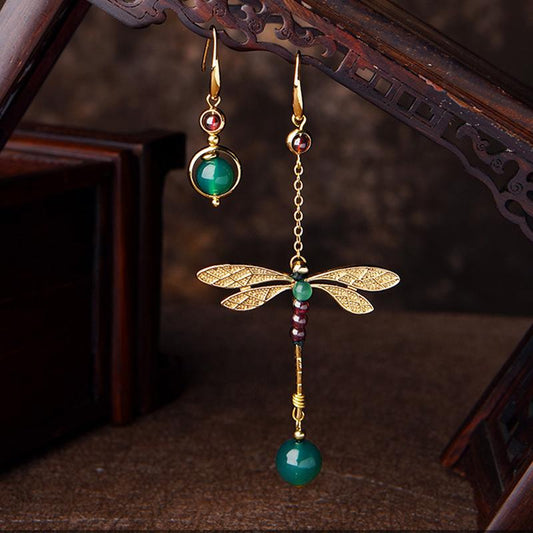Vintage Irregular Ethnic Dragonfly Women Earrings