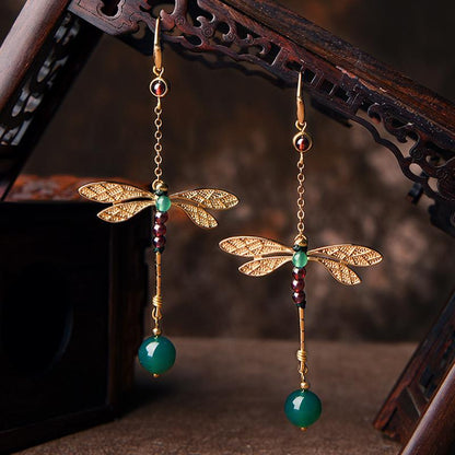 Vintage Irregular Ethnic Dragonfly Women Earrings