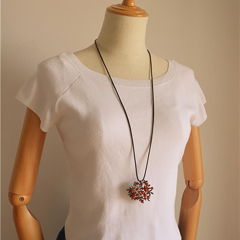 Vintage Pattern Tree Alloy Long Necklace
