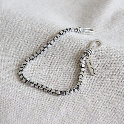 Vintage Silver Jewelry Geometry Chain Bracelet