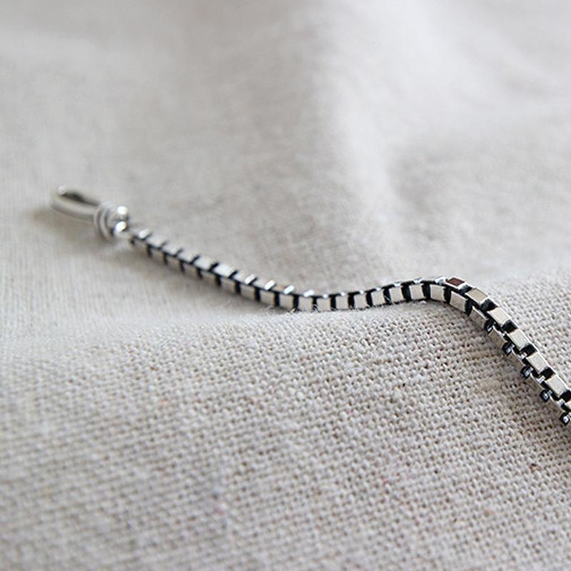 Vintage Silver Jewelry Geometry Chain Bracelet