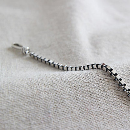 Vintage Silver Jewelry Geometry Chain Bracelet