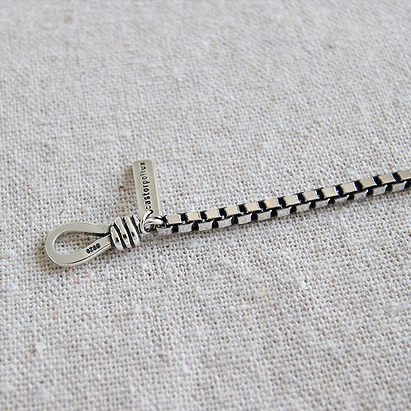 Vintage Silver Jewelry Geometry Chain Bracelet