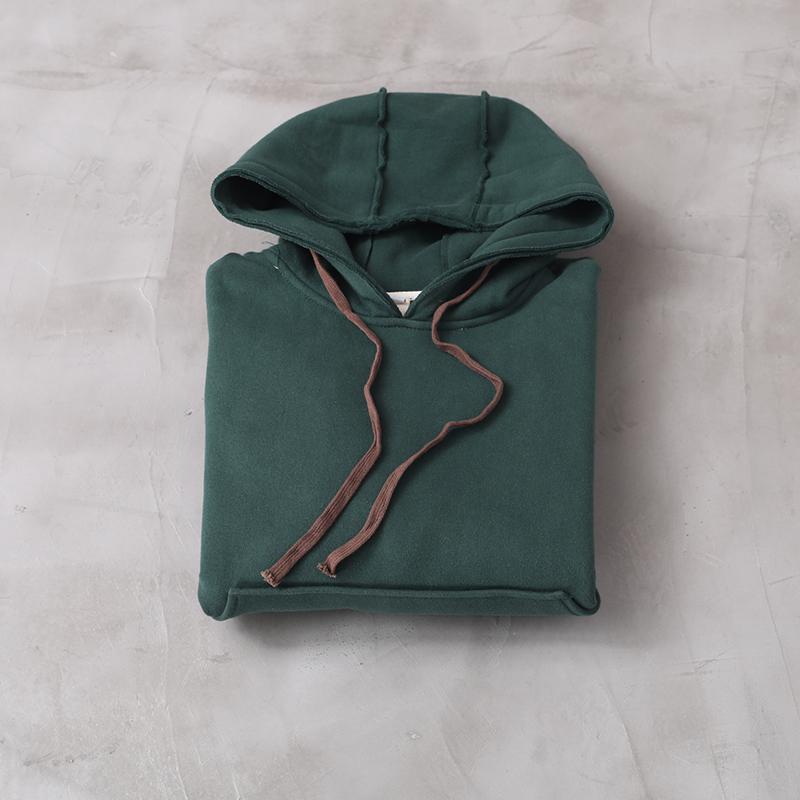 Warm Fabric Stitching Casual Hooded Dress