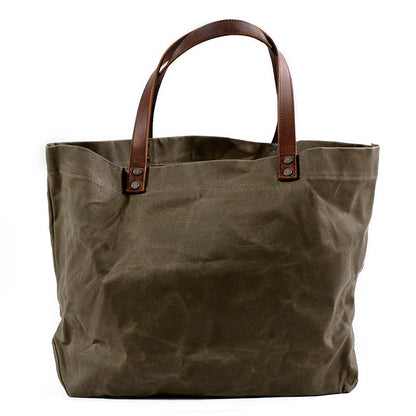 Waterproof Simple Rayon Shoulder Canvas Handbag