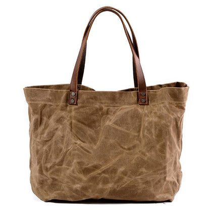 Waterproof Simple Rayon Shoulder Canvas Handbag