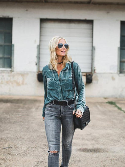 Fashion Long Sleeves Blouse Shirt Tops