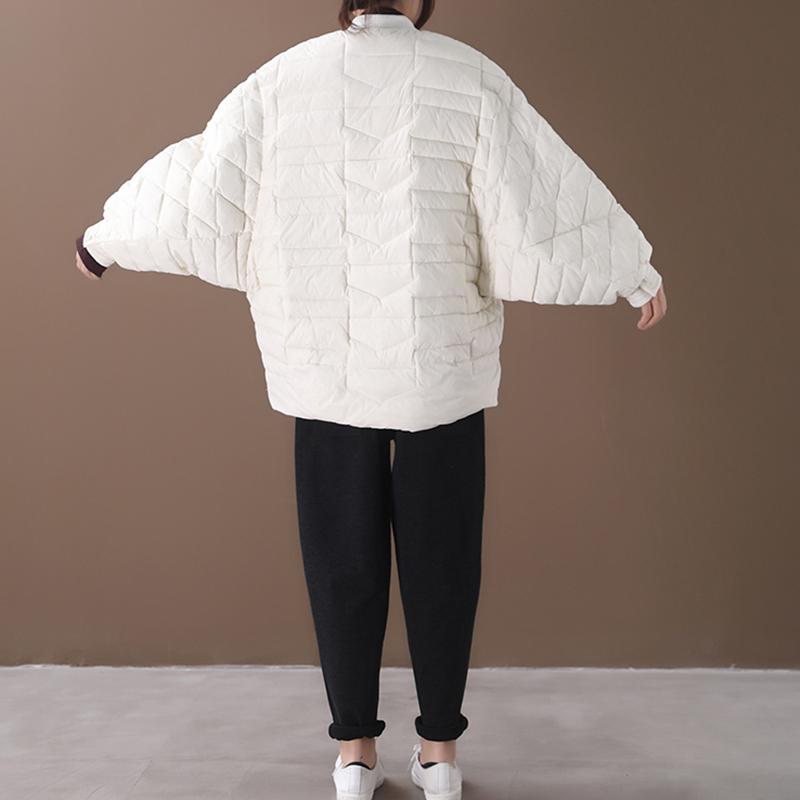 Winter Bat Sleeve Oblique Pocket Casual Down Coat