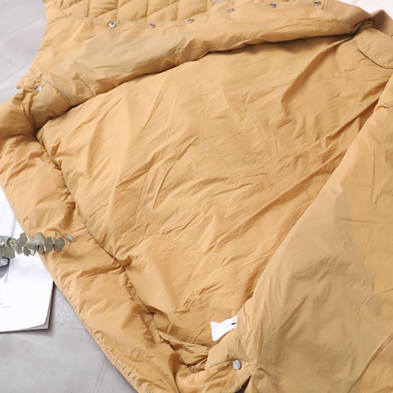 Winter Bat Sleeve Oblique Pocket Casual Down Coat