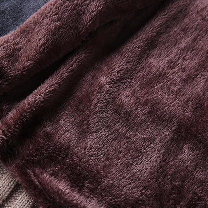 Winter Casual Knitting Stitching Denim Coat