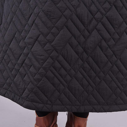 Winter Casual Padded Thick Spliced Dress