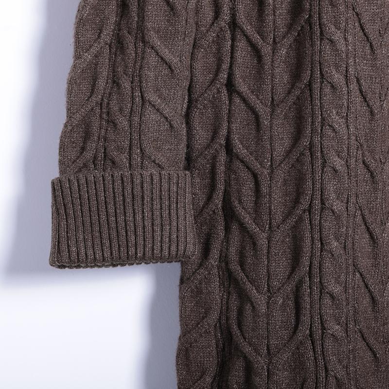 Winter Casual Solid Cardigan X-Long Long Sleeve Coat